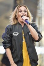 LUBIN, POLAND - JUNE 10, 2017: Concert Fun Factory during Cuprum Hits Festival. Vocalist