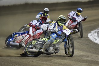 WROCLAW, POLAND - JULY 29, 2017: Speedway couple turnament race Poland - Sweden during The World