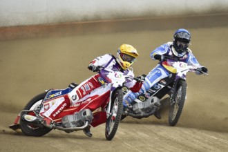 WROCLAW, POLAND - JULY 29, 2017: Speedway couple turnament race Germany - Poland during The World