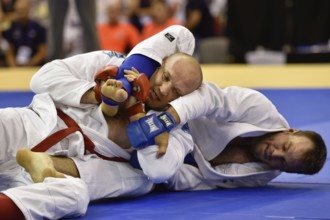 WROCLAW, POLAND - JULY 29, 2017: Ju-Jitsu Fighting tournament during the The World Games 2017.