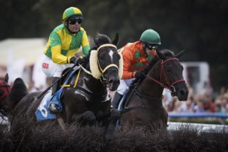 WROCLAW, POLAND - SEPTEMBER 4, 2016: Race for the 3-year and older horses Group IV at Racecourse