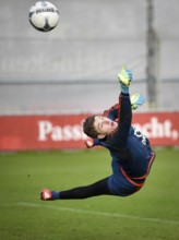 ROTTERDAM, NETHERLANDS - JANUARY 20, 2016: Polish goalkeeper Kamil Miazek during the training