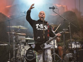 WROCLAW, POLAND - AUGUST 29, 2016: Tomasz Lipnicki from band Illusion during festival wROCK for
