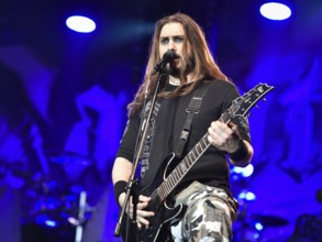 WROCLAW, POLAND - AUGUST 29, 2016: Concert Sabaton during festival wROCK for freedom. Guitarist