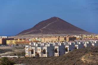 Montana Roja mountain on Tenerife coast near El Medano, Canary Islands, Spain, sunny summer day