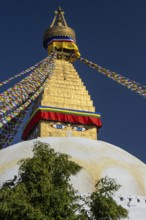Boudhanath, the Boudha Stupa, the largest stupa in Nepal, Buddhist religious complex, UNESCO World