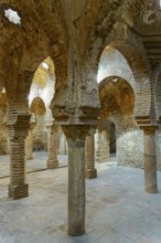 Ronda, malaga, spain Ancient arab baths (hammam) historical structure in ronda, spain, showing