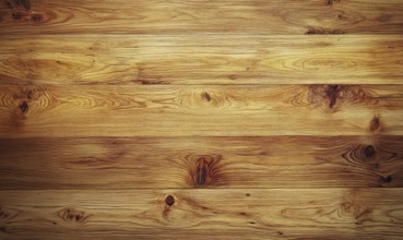 Smooth wood planks displaying natural grain patterns and light brown hues. AI generated