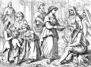 What you did to one of these least you did with, Gospel of Matthew, chapter 25, Jesus with a halo,