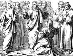 Request Salome, mother of two sons, take the sons into your kingdom, on the right and on the left,