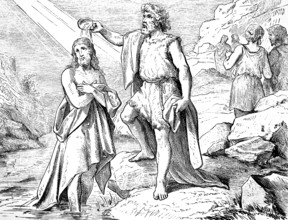 John the Baptist baptizes Jesus, Gospel of Matthew, chapter 3, purification baptism, Jordan, ray of