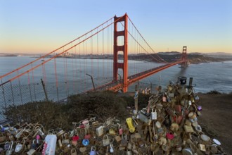The Golden Gate Bridge is a steel suspension bridge that was built between January 1933 and April