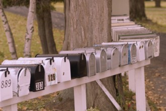 Mailboxes in North Hero, VT. Lake Champlaine Islands