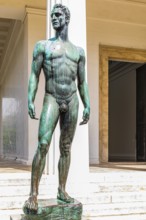 Bronze Theseus statue in front of the Theseus Temple, Volksgarten, Vienna, Austria