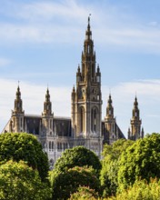 The town hall with its neo-gothic façade, Vienna, Austria