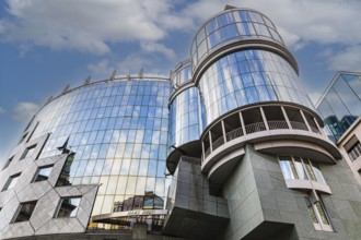 Glass façade of the Haas House on Stephansplatz, Vienna, Austria
