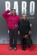 Yannick Niang and Tsellot Melesse at the premiere of the Netflix film Babo at the Astor Film Lounge