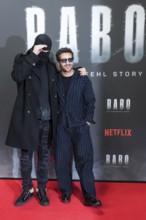 Aykut Anhan aka arrest warrant and Elyas M'Barek at the premiere of the Netflix film Babo in the