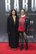 Melissa Khalaj and Taneshia Abt at the premiere of the Netflix film Babo at the Astor Film Lounge