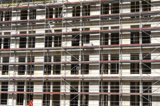 Construction site, residential construction, 50 new, publicly funded rental apartments, catering,