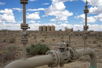 Pinedale, Wyoming - Natural gas pipeline equipment in the Jonah Natural Gas Field