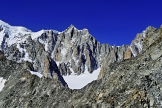 From left, the Mont Blanc mountains, Mont Maudit, Pointe Helbronner viewing terrace,
