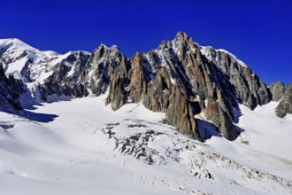 View of the mountains from the Télécabine Panorama Railway, Mont Blanc, Mont Maudit, Le Mont Blanc
