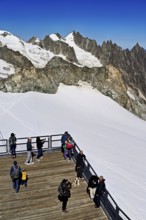 Pointe Helbronner observation terrace, Chamonix-Mont-Blanc, Haute-Savoie, Italian watershed, France