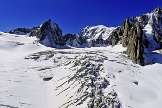 View of the mountains from the Télécabine Panorama Railway, La Tour Ronde, Mont Blanc, Mont Maudit,