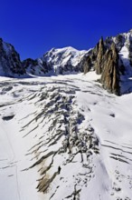 View of the mountains from the Télécabine Panorama Railway, La Tour Ronde, Mont Blanc, Mont Maudit,