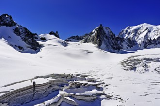 View of the mountains from the Télécabine Panorama Railway, La Tour Ronde, Mont Blanc, in the