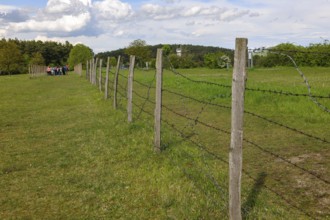 Partially reconstructed first border fence on the inner German border former zone border between