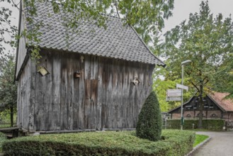 Museschoppe (Low German for mouse barn) typical grain barn, Borken-Weseke, Münsterland, North