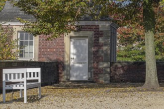 Pavillon am Barockschloss Ahaus in autumn, Ahaus, Münsterland, North Rhine-Westphalia, Germany