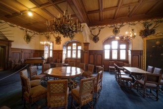 Blue Hall, Bebenhausen Castle, former Cistercian Abbey, monastery complex, interior, OT
