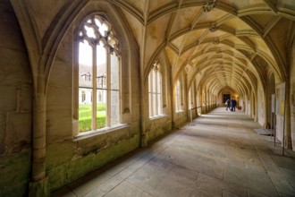Cloister, interior view, Bebenhausen Abbey, former Cistercian Abbey, monastery complex, church, OT