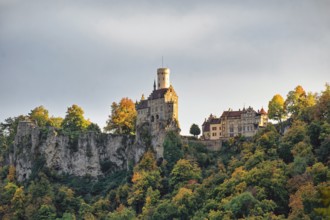 Lichtenstein Castle, also known as Württemberg's fairytale castle, built in the style of
