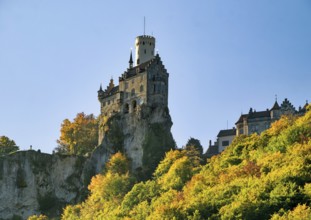 Lichtenstein Castle, also known as Württemberg's fairytale castle, built in the style of