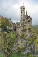 Lichtenstein Castle, also known as Württemberg's fairytale castle, built in the style of
