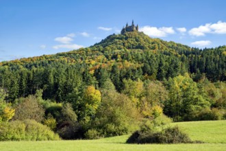 Hohenzollern Castle, ancestral home of the House of Hohenzollern, noble family, German emperors,
