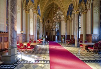 Count's Hall and Imperial Hall, Hohenzollern Castle, ancestral home of the House of Hohenzollern,