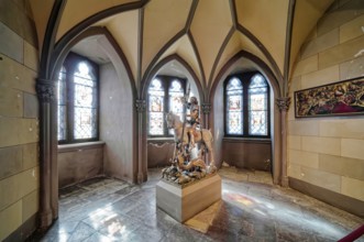 Statue of Saint George, St. Michael's Chapel, Hohenzollern Castle, ancestral home of the House of