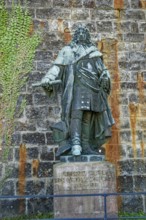 Bronze statue Frederick William the Great Elector, Hohenzollern Castle, ancestral home of the House