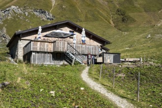 Obere Traualpe am Traualpsee, Allgäu Alps, Tannheim, Tyrol, Austria