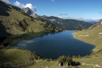 Traualpsee, Allgäu Alps, Tannheim, Tyrol, Austria