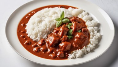 This flavorful Indian dish is a popular comfort food, perfect for a satisfying meal, AI generated