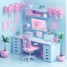 Office, therapist's workplace, AI generated