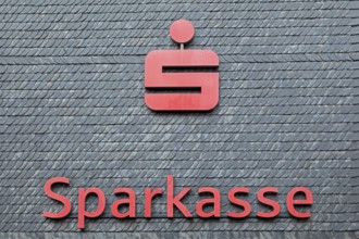 Logo, Sparkasse, Schiefer, Olpe, Sauerland, North Rhine-Westphalia, Germany