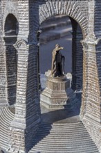 Model, Kaiser Wilhelm Memorial, Porta Westfalica, North Rhine-Westphalia, Germany