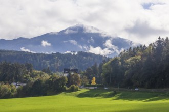 Patscherkofel mountain with road in autumn, Innsbruck, Tyrol, Austria